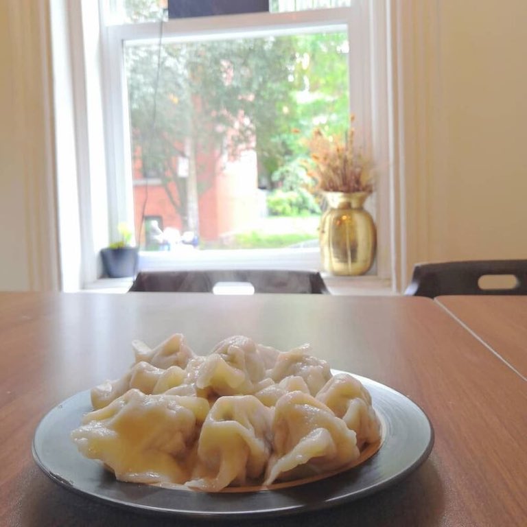 By the window, Pan-fried, crisp bottoms, caught in the afternoon light.