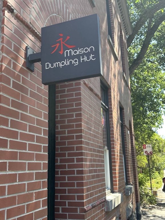 Look up for the sign, The hanging sign on Clark — you've found the hut.